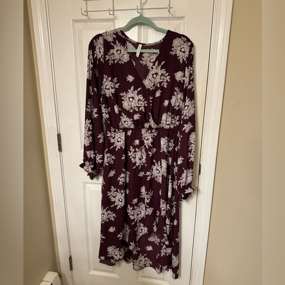 Mia&tess purple floral dress, size XL